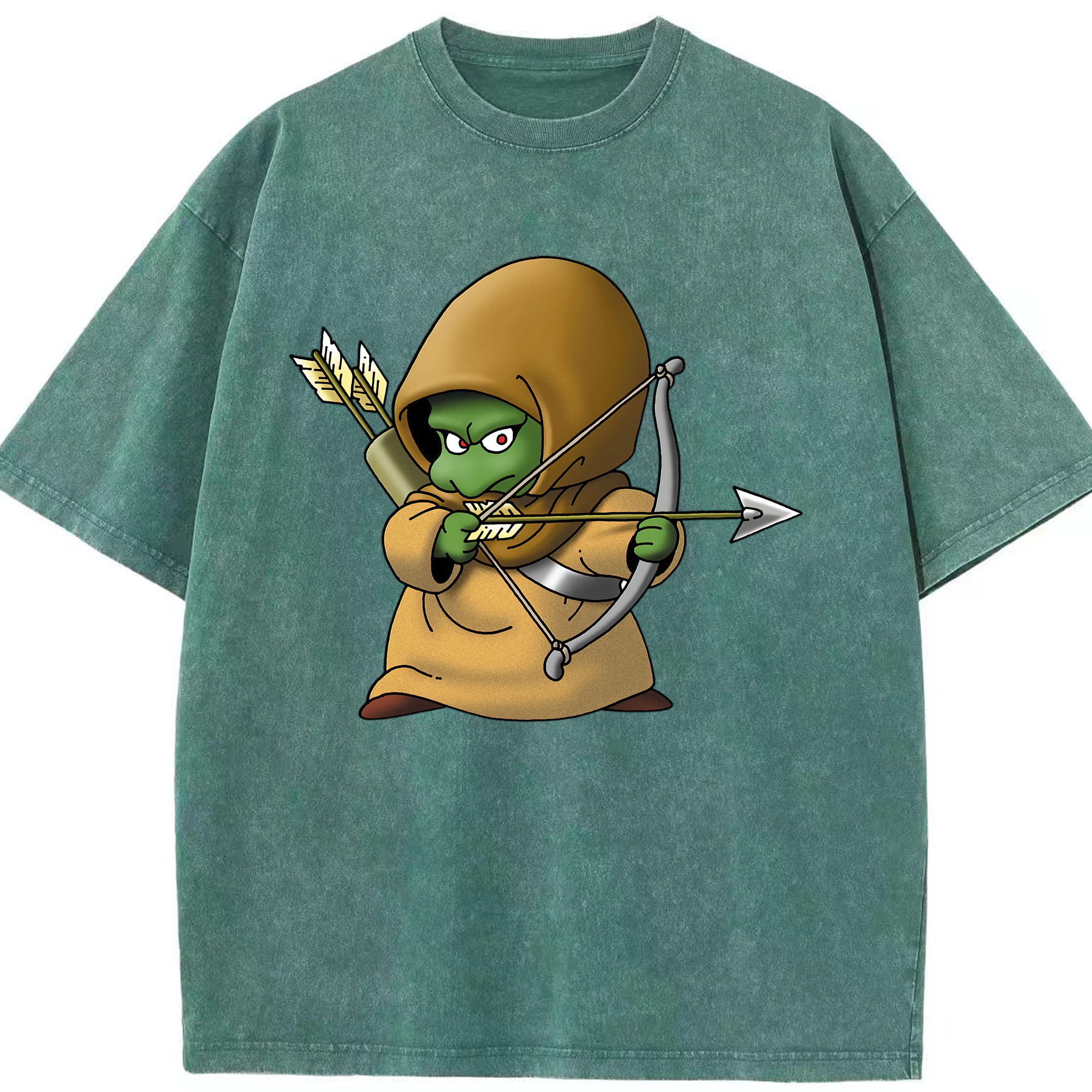 （画像用） ドラゴンクエスト Doragon Kuesuto Dragon Quest 綿100% ヴィンテージ風 半袖Tシャツ（フロントプリント）